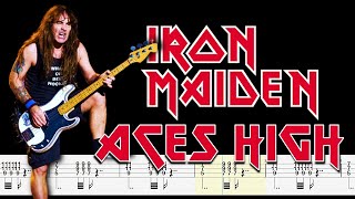 Iron Maiden  Aces High Bass Tabs  Notation By ChamisBass chamisbass ironmaiden bass [upl. by Sadinoel153]