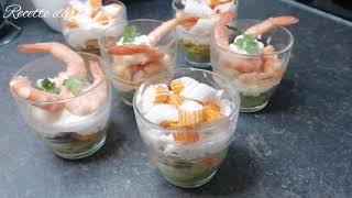 VERRINES AVOCAT CREVETTES 🍤SURIMI ET MASCARPONE FACILE ET RAPIDE👌 [upl. by Acinoryt]