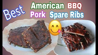 BBQ Pork Spare Ribs  American food  Delicious food  Easy recipe [upl. by Gilli]