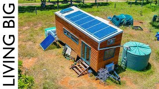 Amazing OffTheGrid Tiny House Has Absolutely Everything [upl. by Ecinue]