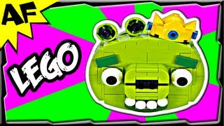 Custom Lego Angry Birds KING BAD PIGGIE MOC  Animated Review with Building Instructions [upl. by Esital]