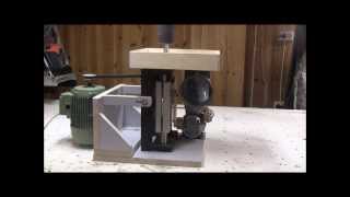 Shop made oscillating spindle sander Dry run [upl. by Llerrehc]