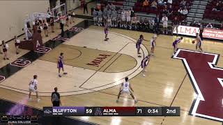 Alma College Mens Basketball v Bluffton University [upl. by Kalman823]