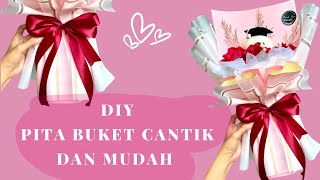 CARA MEMBUAT PITA BUKET MEKAR DAN MUDAHDIY PITA BOUQUET CANTIK DAN BESAR [upl. by Maletta]