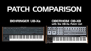 Behringer UBXa VS Oberheim OBX8 Unboxing and Patch Comparison [upl. by Lussi]