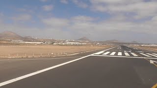 Wonderful departure with a great view over Lanzarote 032020  Airport Arrecife ACE [upl. by Mccomb]