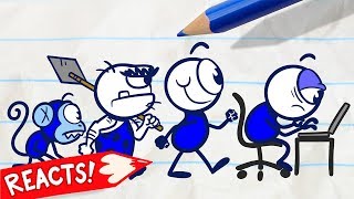 Pencilmate REACTS  Pencilmates Evolution Solution  Animation  Cartoons  Pencilmation [upl. by Nadbus]