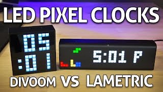 Smart LED Pixel Clock Divoom Timebox Mini vs LaMetric REVIEW [upl. by Imeaj]