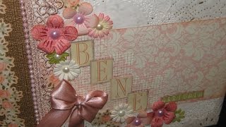 Mini album Baby Girl Scrapbooking Tutorial  Scrapmary [upl. by Akemor]