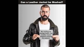 Can Leather Jacket Be Washed leatherjacket foryou shorts [upl. by Ecirtahs]