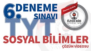 Nisan 2024  YKS 6 Deneme Sınavı TYT SOSYAL BİLİMLER Çözüm Videoları [upl. by Ahsielat]