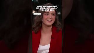 Maisie Williams Reveals Her Reaction To Game Of Thrones Ending trending shorts maisie [upl. by Jenkins]