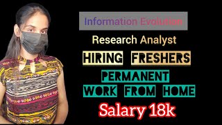 Hiring  Research Analyst  Work from home freshers job hiring workfromhome tamil work [upl. by Allehs]