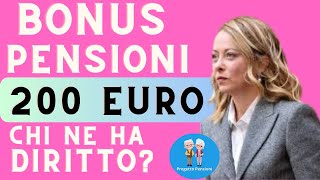 Bonus di 200 Euro per Pensioni Minime Sociali e di Invalidità Ecco Chi Ne Ha Diritto [upl. by Denice]