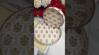 Wooden Serving tray set for diwali gift diwali youtubeshorts ytshort [upl. by Zelig]