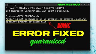 Fix wmic Is Not Recognized As An Internal Or External Command Operable Program Or Batch File [upl. by Brandy]