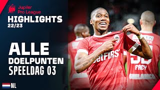 ALLE DOELPUNTEN ⚽🤩 Jupiler Pro League Highlights GD03 [upl. by Allerim]