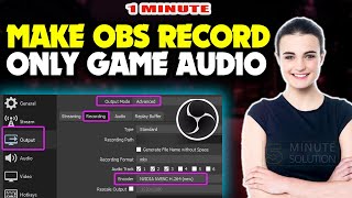 How to make obs record only game audio 2024 Quick amp Easy [upl. by Dennie]