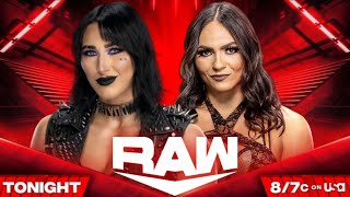 RAW  Rhea Ripley Vs Kiana James  Rhea Announcement Stipulation For Match Vs Liv In Bad Blood [upl. by Ettenig506]