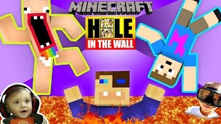 MINECRAFT Hole in the Wall MINIGAME w FGTEEV Shawn Duddy amp Chase SUPER CHALLENGE [upl. by Oznohpla]