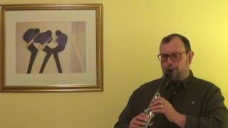 Cantilena  Clarinet from Poulenc Flute Sonata [upl. by Airednaxela]