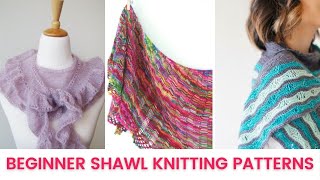 Easy Free One Row Knitting Pattern for Crescent Shaped Shawl Beginners Welcome [upl. by Araccat568]