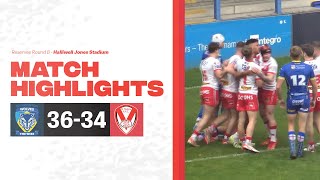 Highlights Warrington vs Saints  Reserves RD8 [upl. by Darraj]