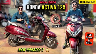 2024 Honda Activa 125 HSmart OBD2 BS7 Ride Review New Model  New Features Mileage Price  Activa [upl. by Aeslahc]