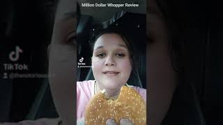 Million Dollar Whopper Review burgerking foodtiktok foodies foodreview [upl. by Norrabal]