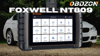 FOXWELL NT809 OBDII SCANNER All System Diagnose Activation Test 30 Hot Used Reset Functions OBDZON [upl. by Anjanette]