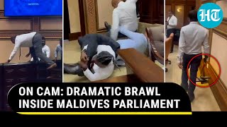 Maldives MPs Rain Punches Snatch Mic From Speaker Ugly Brawl Inside Parliament [upl. by Emmeline]