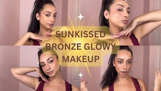 sunkissed bronze glowy makeup tutorial [upl. by Yentnuoc758]