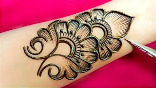 New stylish front hand mehndi design  Easy mehndi design  simple mehndi  mehandi design  Mehndi [upl. by Ettenor]