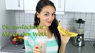 VEGANE Bananenmilch  einfach gesund amp lecker [upl. by Ulu]