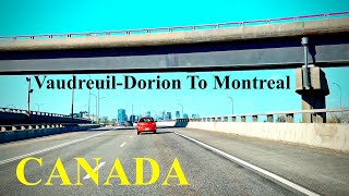 Scenic Drive from VaudreuilDorion to Montreal Quebec  Exploring Canadas Beauty [upl. by Ettereve112]