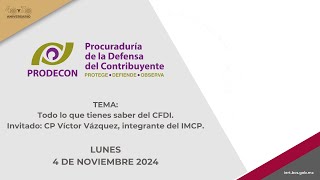 🔴 El defensor fiscal al día  PRODECON  4 de noviembre 2024 [upl. by Colinson]