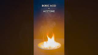 Boric acid and acetone Fire  Chemical Reaction  Science Experiment shorts chemicalreaction fire [upl. by Zippora]