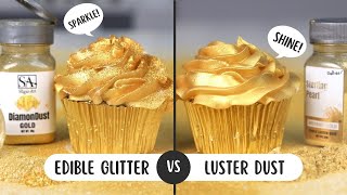 The Difference Between Edible Glitter and Edible Luster Dust [upl. by Loredana]