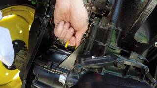 John Deere Tractor 3038e  Checking Hydraulic Fluid [upl. by Dahlstrom124]