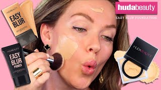 Huda Beautys Easy Blur Foundation NO FILTER Makeup Tutorial [upl. by Waly]