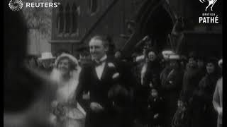 SHOWBIZ Wedding of Jack Hulbert and Cicely Courtneidge 1916 [upl. by Nestor]