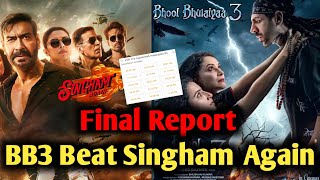 Singham Again Vs Bhool Bhulaiyaa 3 Final Advance Booking Report Day 1  BB3 Collection Prediction [upl. by Akina]