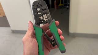 Commercial Electric Ratchet Modular Plug Crimper Review Great Crimper [upl. by Irak]