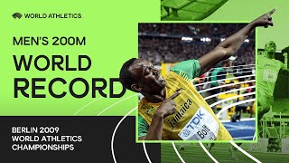 World Record  Mens 200m Final  World Athletics Championships Berlin 2009 [upl. by Collier]