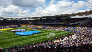 Fratelli dItalia at Toulouse Euro 2016  Italy vs Sweden [upl. by Kcirdez]