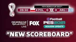 🔥 MOD Qatar 2022 Nuevo Marcador EN VIVO  Scoreboard Server Instalación  PES 2021 DESCARGAR 🎮⚽ [upl. by Freemon399]