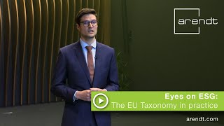 The EU Taxonomy in practice  Eyes on ESG [upl. by Keiryt]