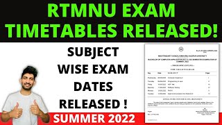 RTMNU Official Summer Exam Timetables Released  Nagpur University Exam Timetables 2022 [upl. by Thorncombe651]