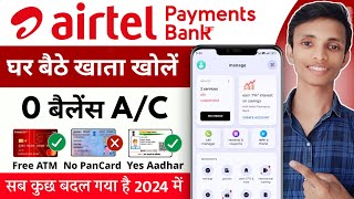 airtel payment bank account open airtel payment bank account kaise khole adhar se airtel bank open [upl. by Anayhd142]