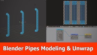 Blender Pipes Modeling amp UV Unwrap [upl. by Oicirtap]